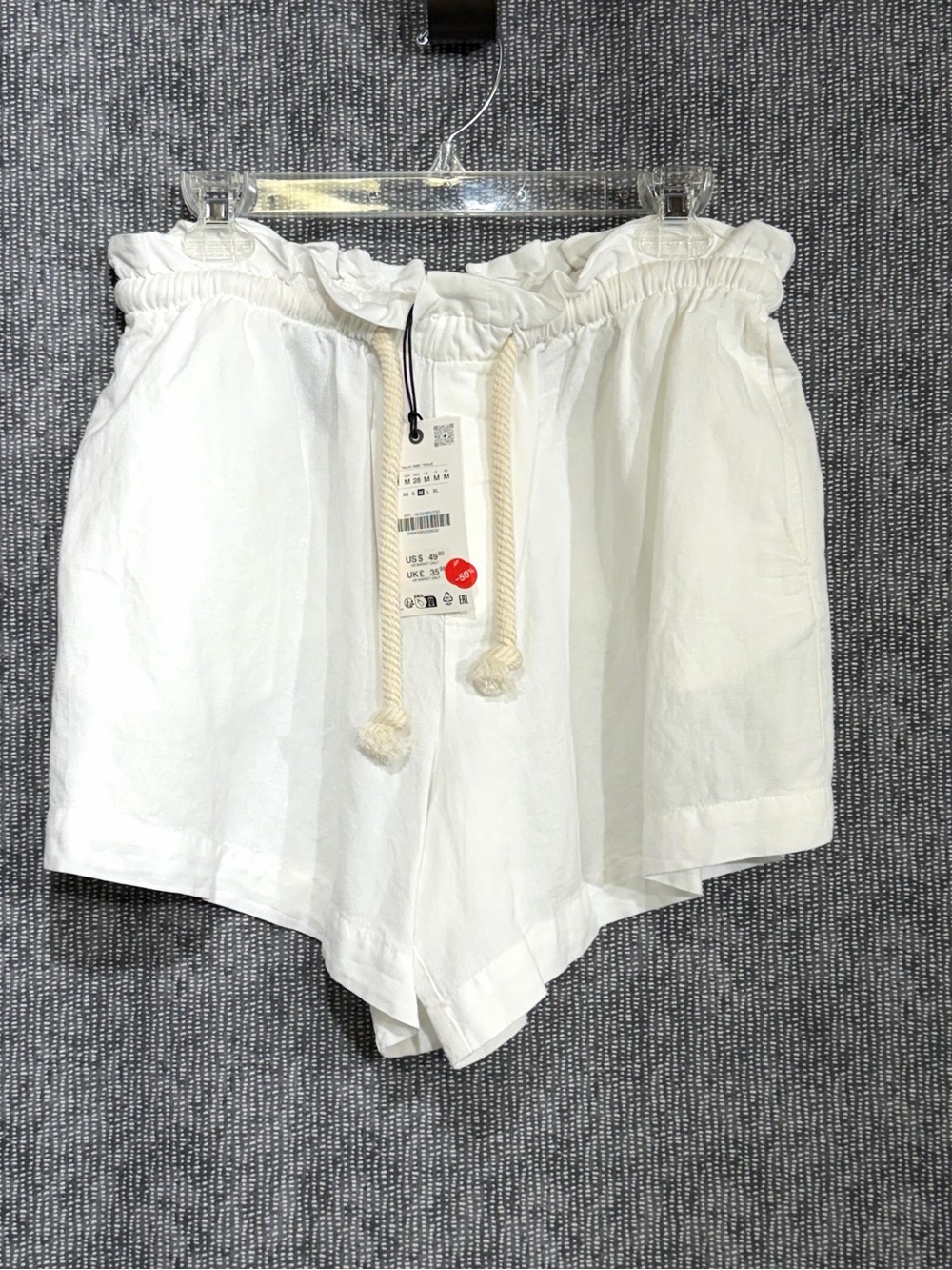 Zara Oversized Linen Blend Shorts